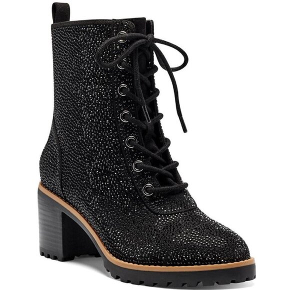 NWT I.N.C. International Concepts Samira Lace-Up Boots 5M - Picture 1 of 8